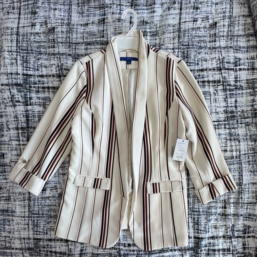 Striped Cream Blazer